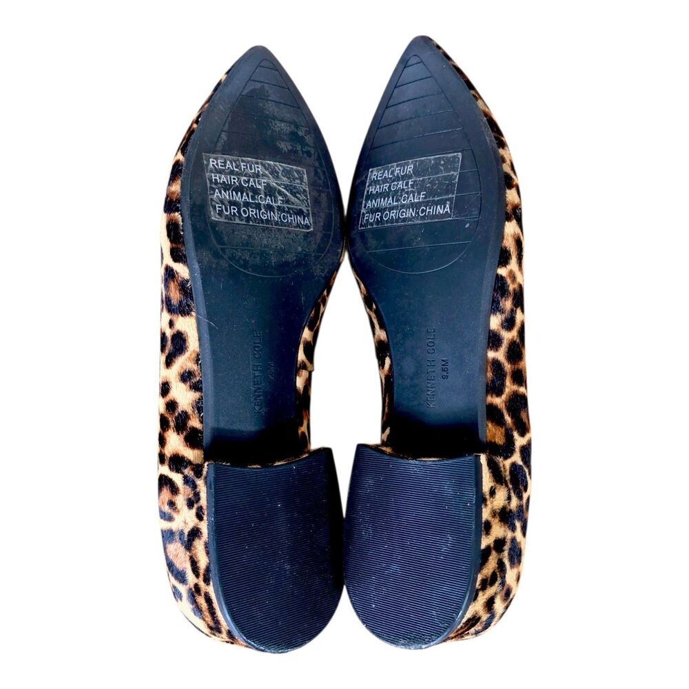 Kenneth Cole New York Leopard Calf Hair Point Block Heel Comfort Shoe 9.5 - Picture 6 of 6
